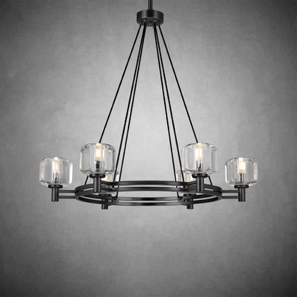 Round Crystal Chandelier, 36" K9 Crystal Chandeliers for Dining Room