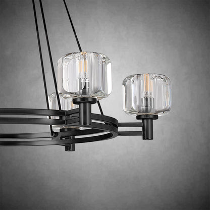 Round Crystal Chandelier, 36" K9 Crystal Chandeliers for Dining Room
