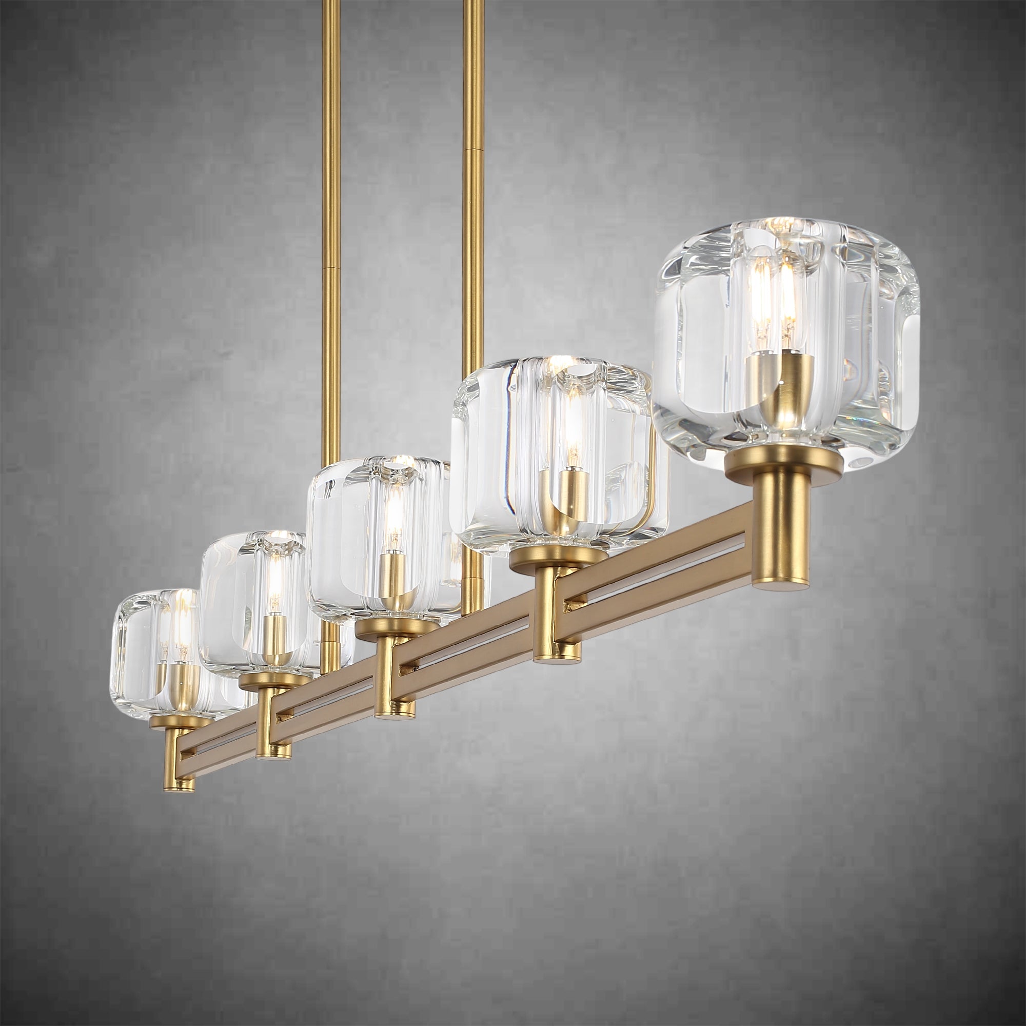 Plsintly Modern Crystal Chandelier, 54"