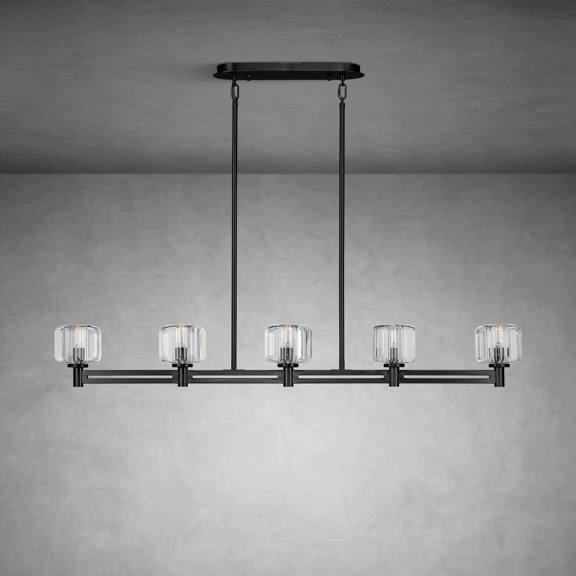 Plsintly Modern Crystal Chandelier, 54"
