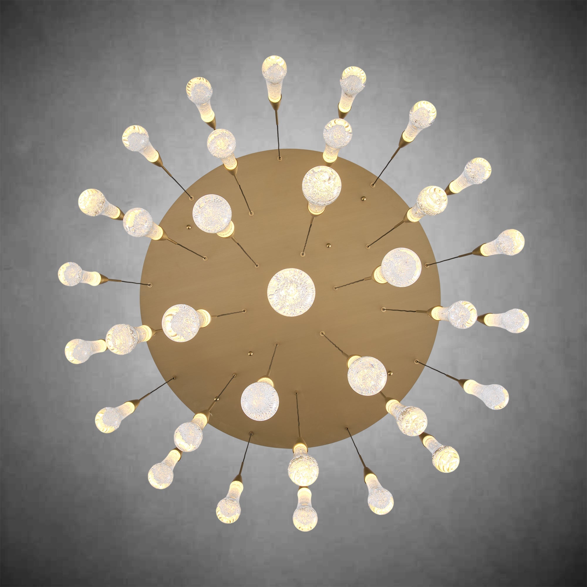 Gold raindrop-shaped chandelier