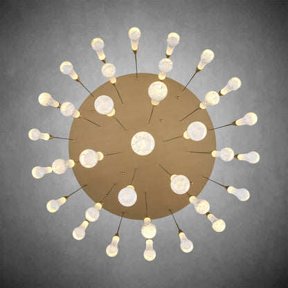Gold raindrop-shaped chandelier