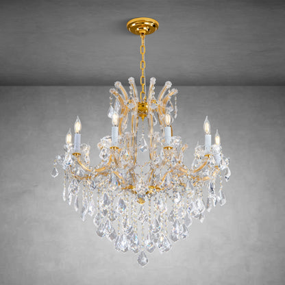 Modern Crystal Chandeliers, Gold Candle Chandelier
