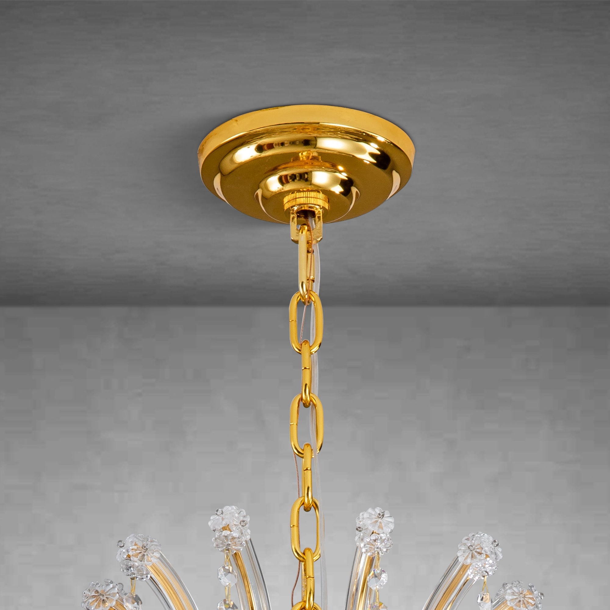 Modern Crystal Chandeliers, Gold Candle Chandelier