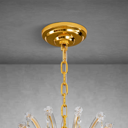 Modern Crystal Chandeliers, Gold Candle Chandelier