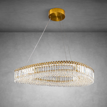 Modern Crystal Chandelier - Gold Round Chandeliers for Dining Room