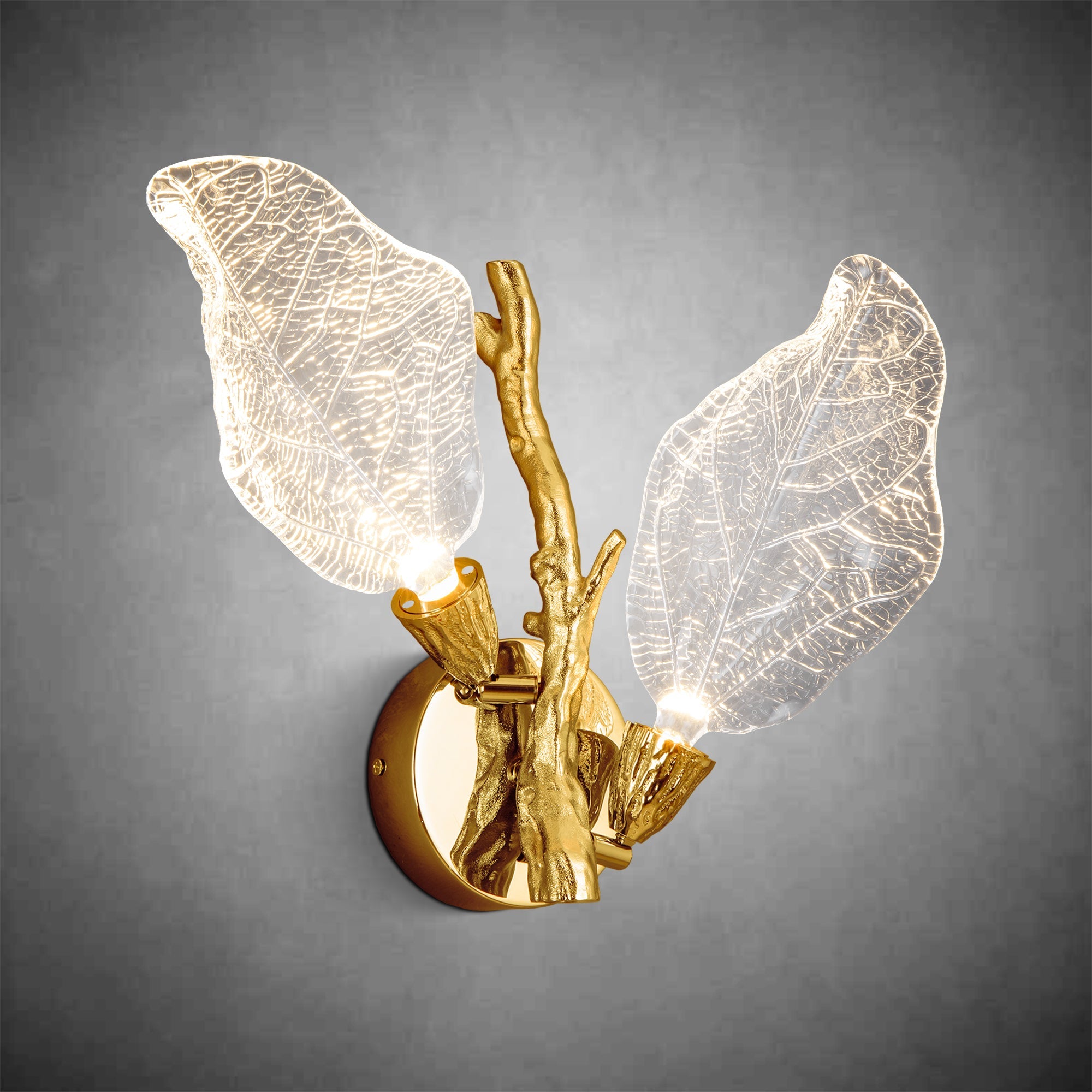 Silver Leaf Dimmable LED Wall Sconce – Modern Home Lighting