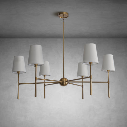 42" Brass Farmhouse Chandelier