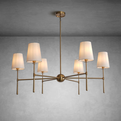 42" Brass Farmhouse Chandelier