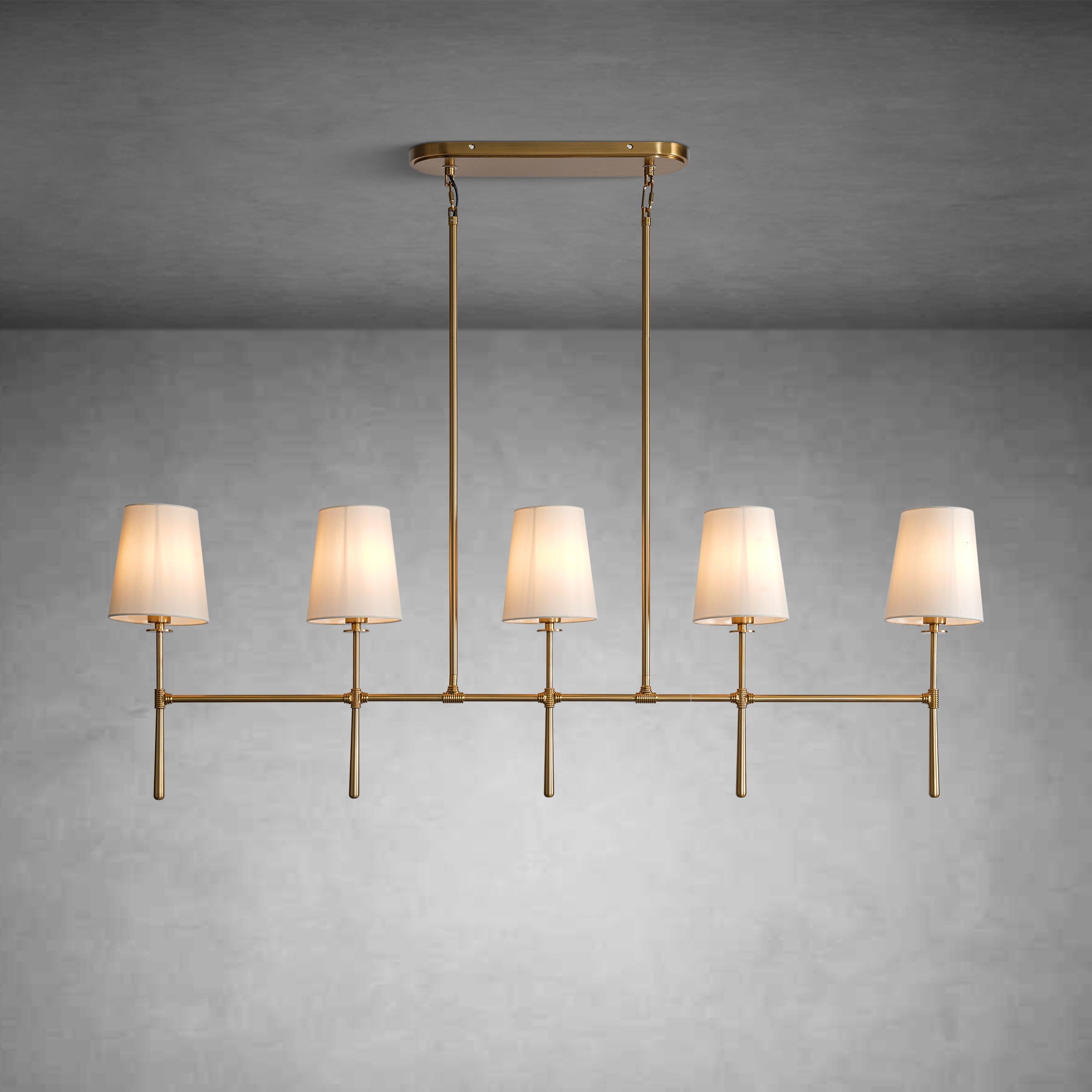 White Fabric Pendant Lamp