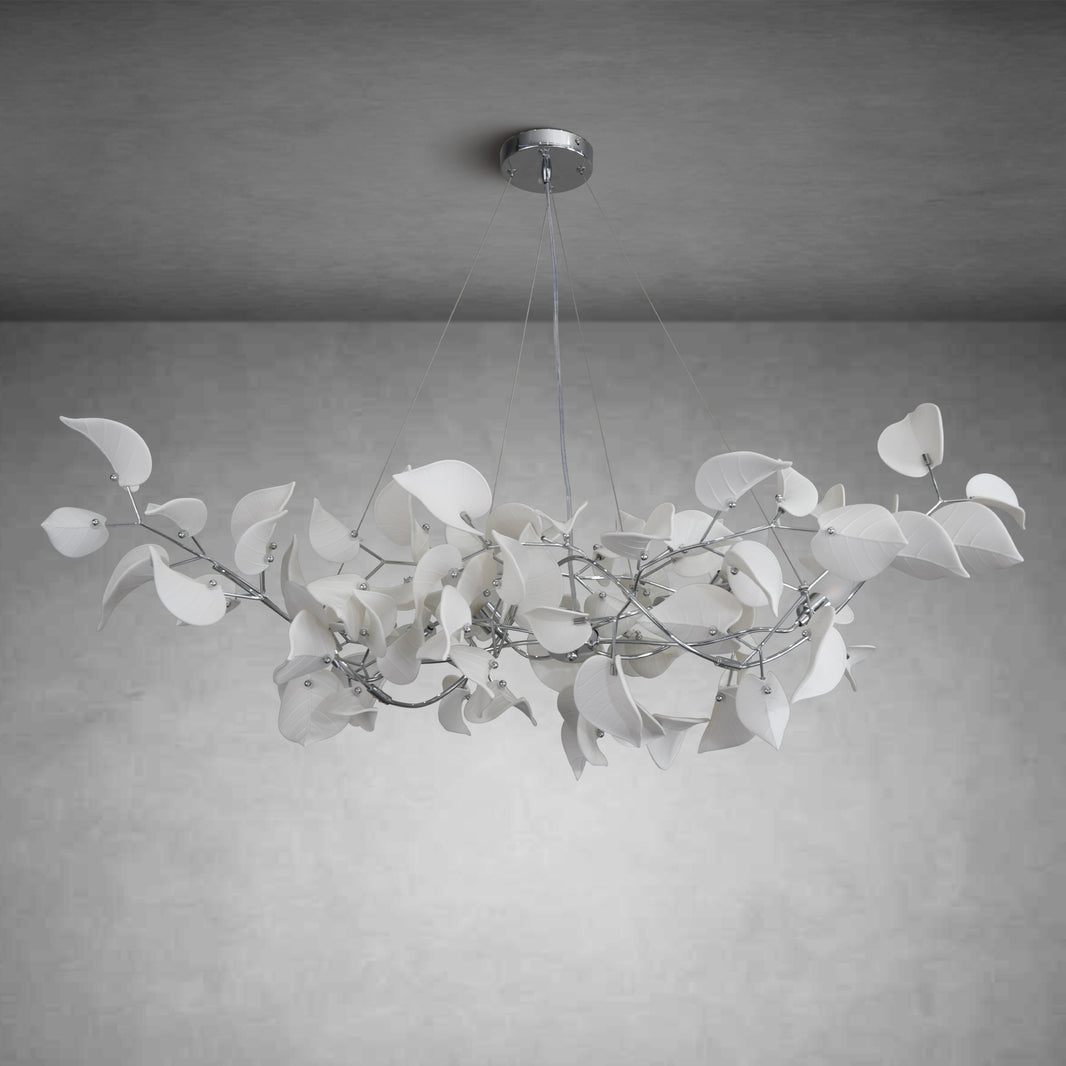 Ceramic Ginkgo Leaf Rectangula Chandelier
