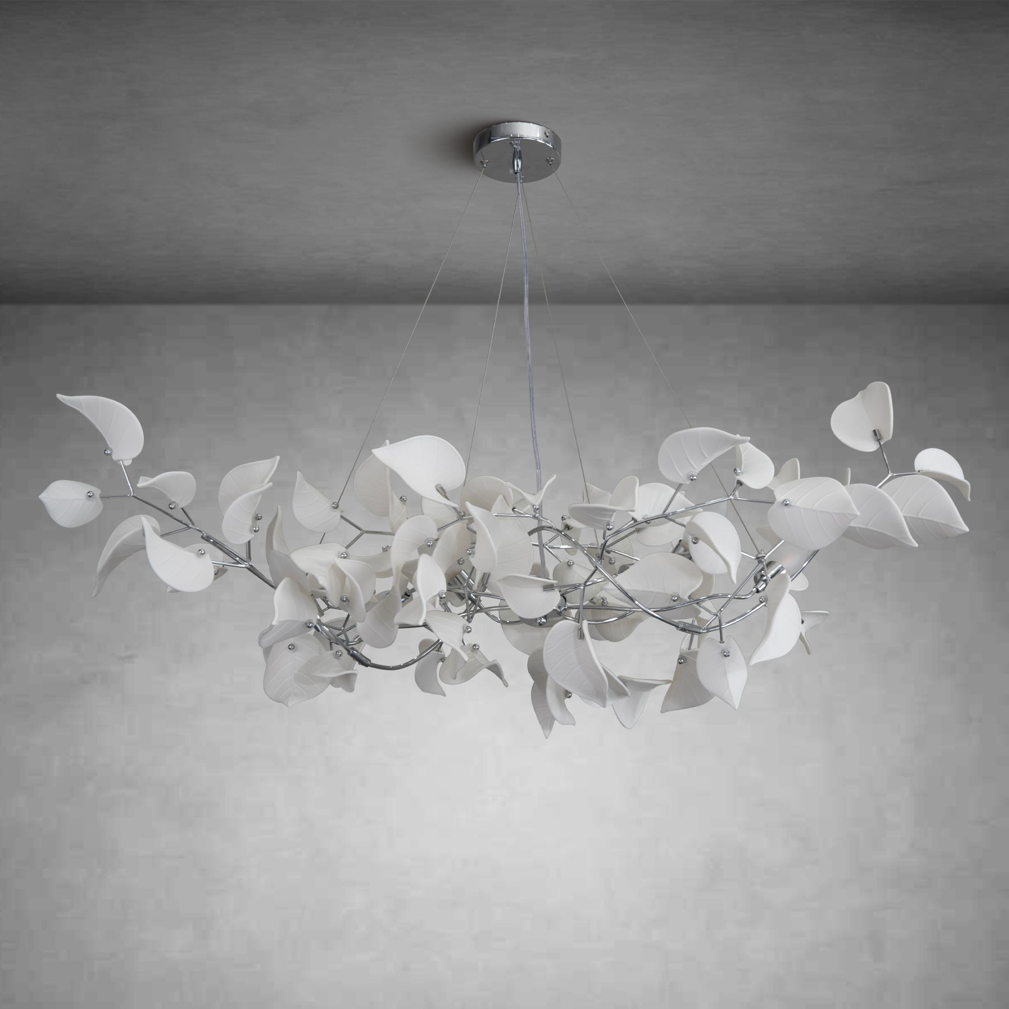 Ceramic Ginkgo Leaf Rectangula Chandelier