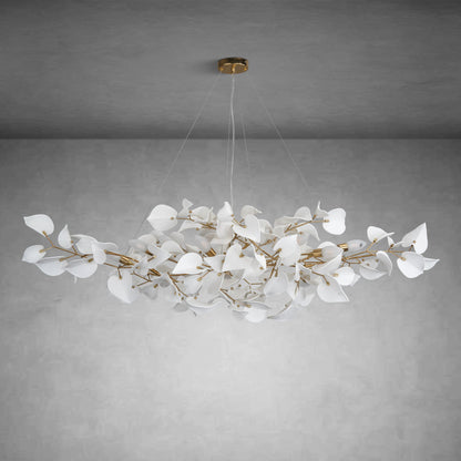 Ceramic Ginkgo Leaf Chandelier