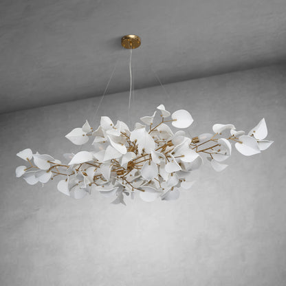 Ceramic Ginkgo Leaf Chandelier