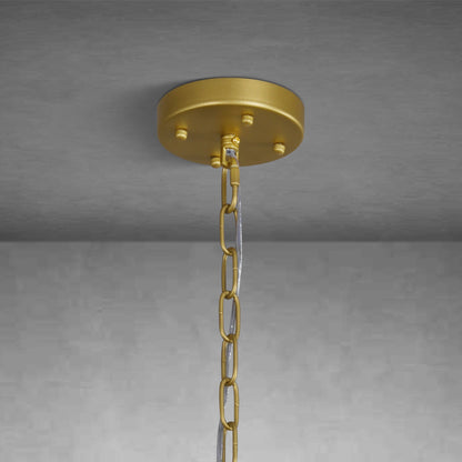 Crystal Chandelier With Carriage Wheel Design