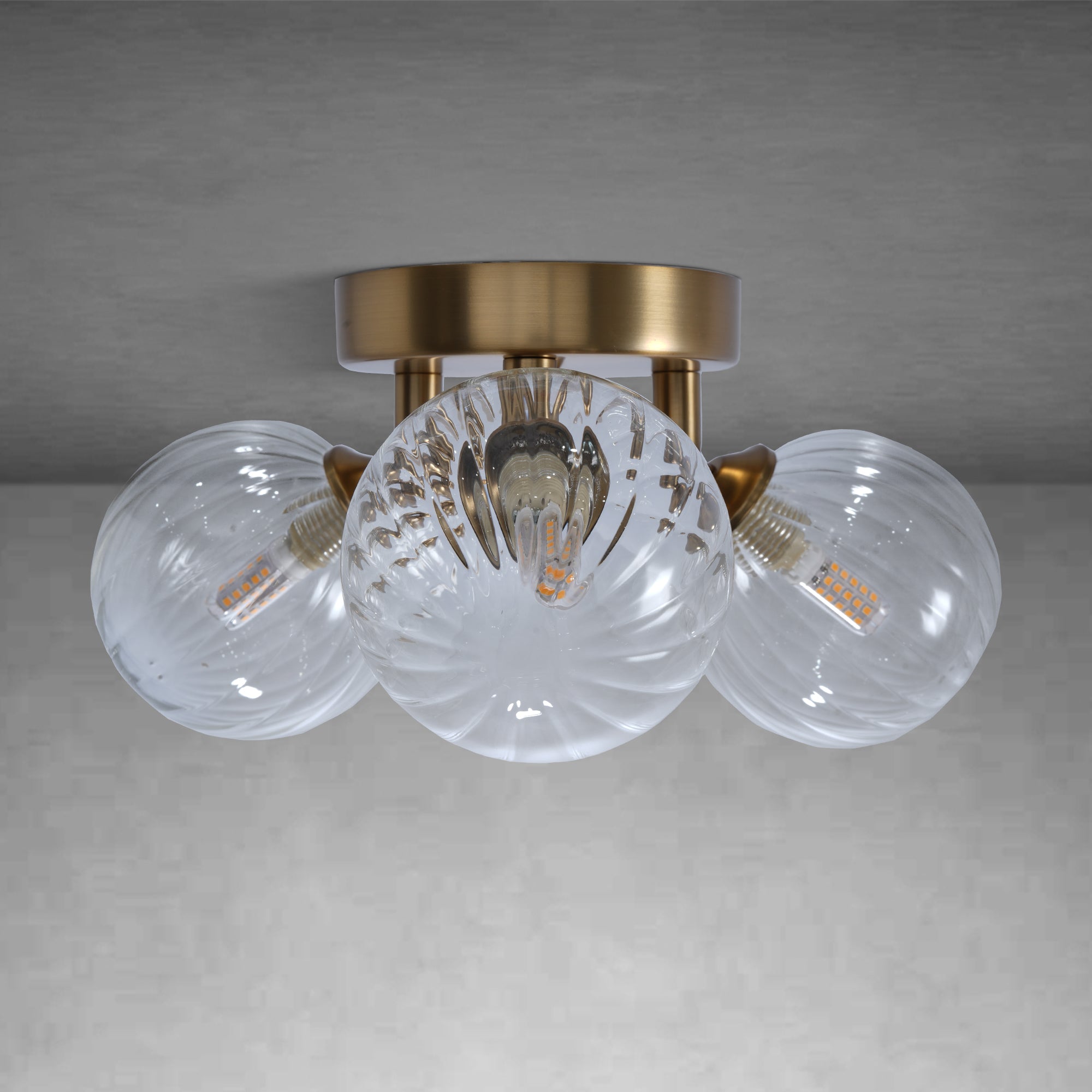 Bubble Ball Swirled Glass Chandelier