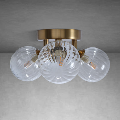 Bubble Ball Swirled Glass Chandelier