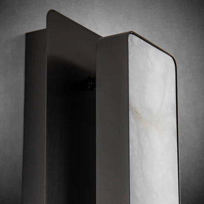 19.7" Alabaster Rectangular Wall Sconces Natural Wall Sconce Set of Two