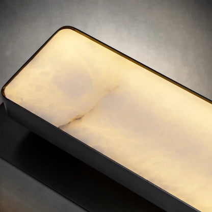 19.7" Alabaster Rectangular Wall Sconces Natural Wall Sconce Set of Two