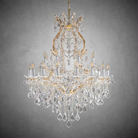Modern Grand K9 Crystal Chandelier 24/12 Lights Hanging Fixture for High Ceilings