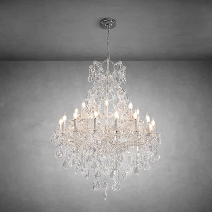Modern Grand K9 Crystal Chandelier 24/12 Lights Hanging Fixture for High Ceilings