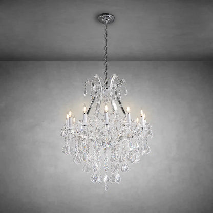 Modern Grand K9 Crystal Chandelier 24/12 Lights Hanging Fixture for High Ceilings
