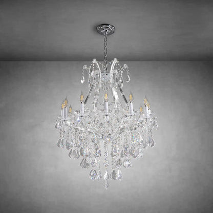 Modern Grand K9 Crystal Chandelier 24/12 Lights Hanging Fixture for High Ceilings
