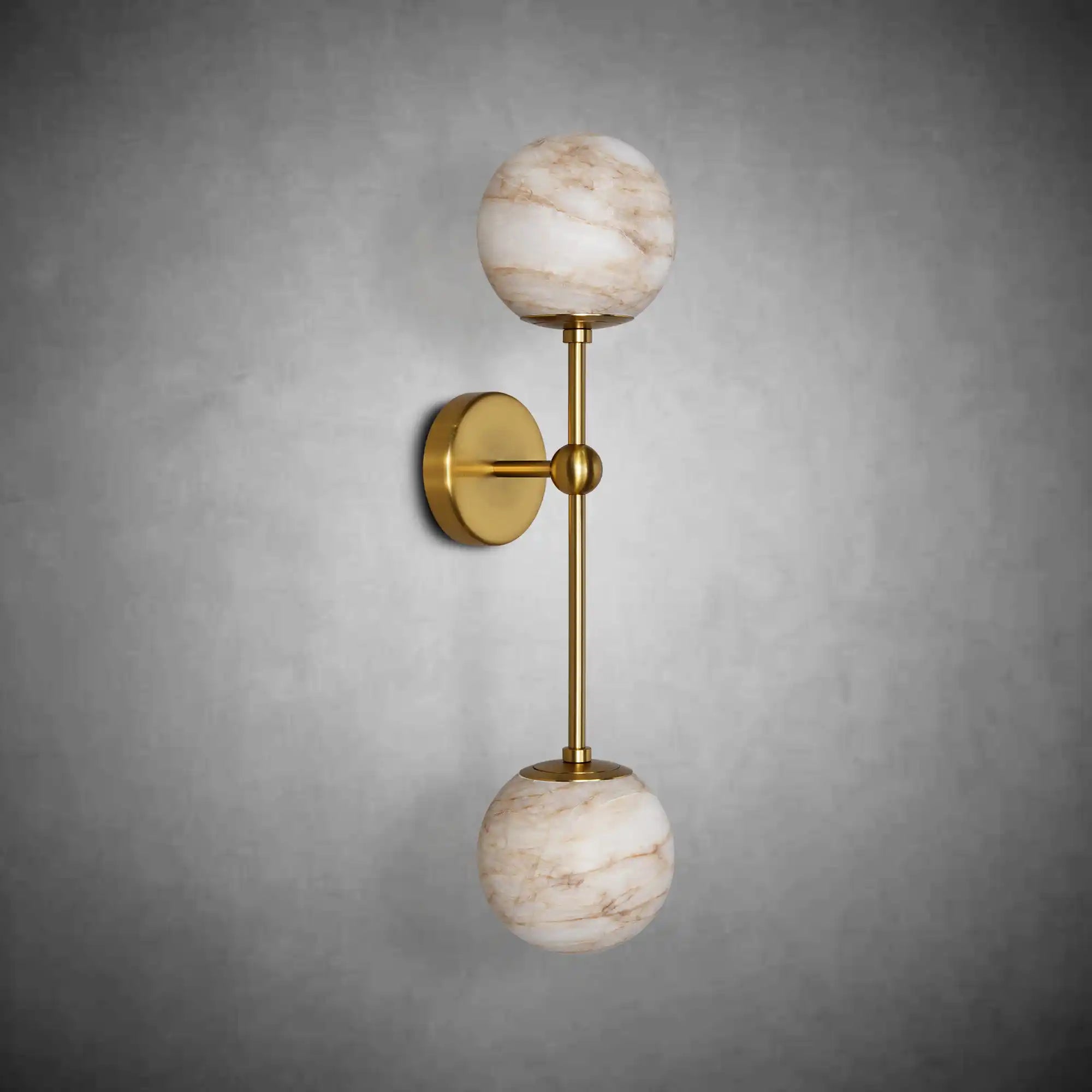 Modern Spanish Marble Globe Wall Light, Indoor Wall Lights Bedside Mirror for Living Room Bedroom Bathroom Hallway Stairs