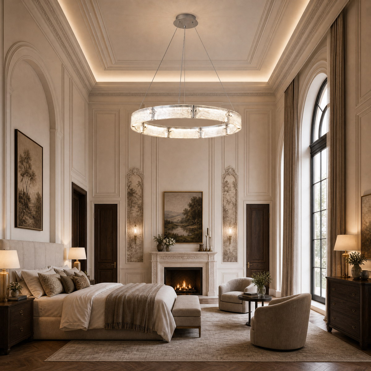 Ring Chandelier in a dining room