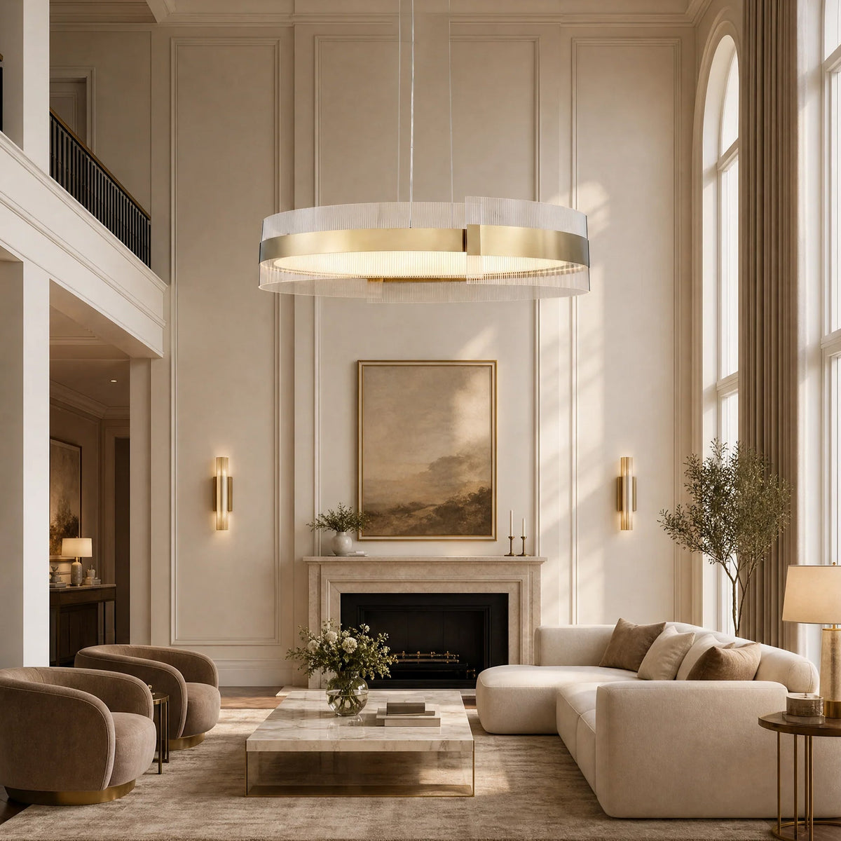 Ribbon Round Modern Chandelier