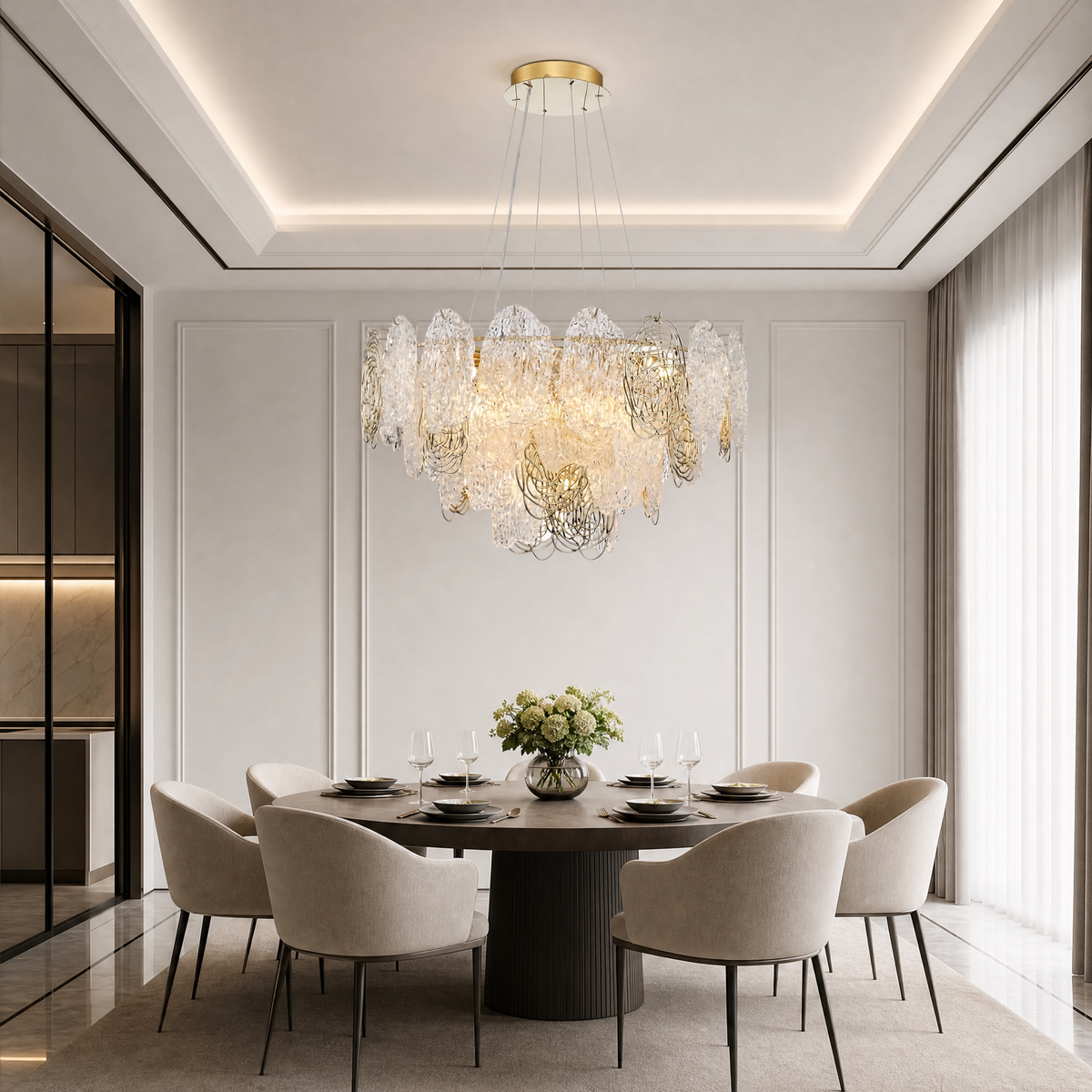 Yiosi Series Glass Chandelier Style R