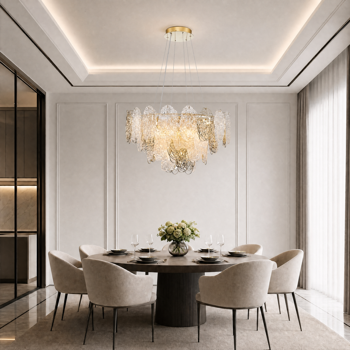 Yiosi Series Glass Chandelier Style R