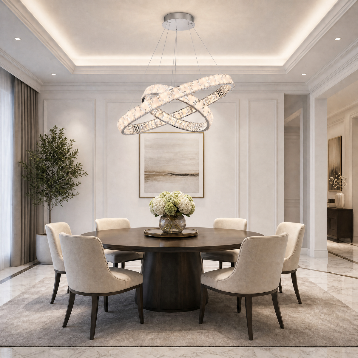 Yiosi Series Nested Crystal Chandelier Style H