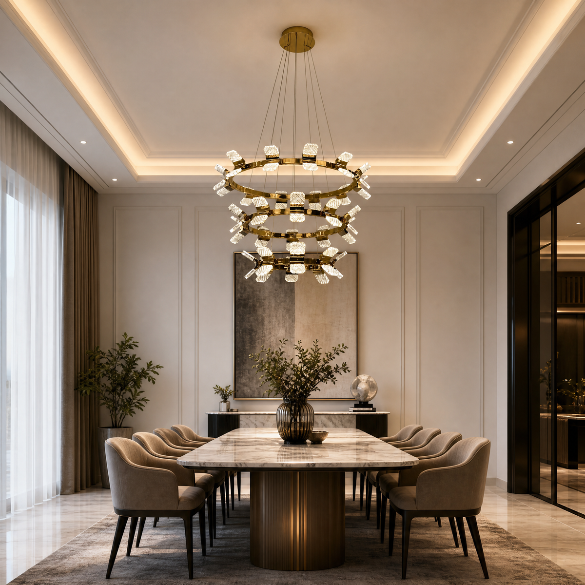 Foyer Chandelier Contemporary in a great room