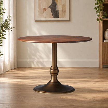 Round Bistro Table with Cast Iron Base