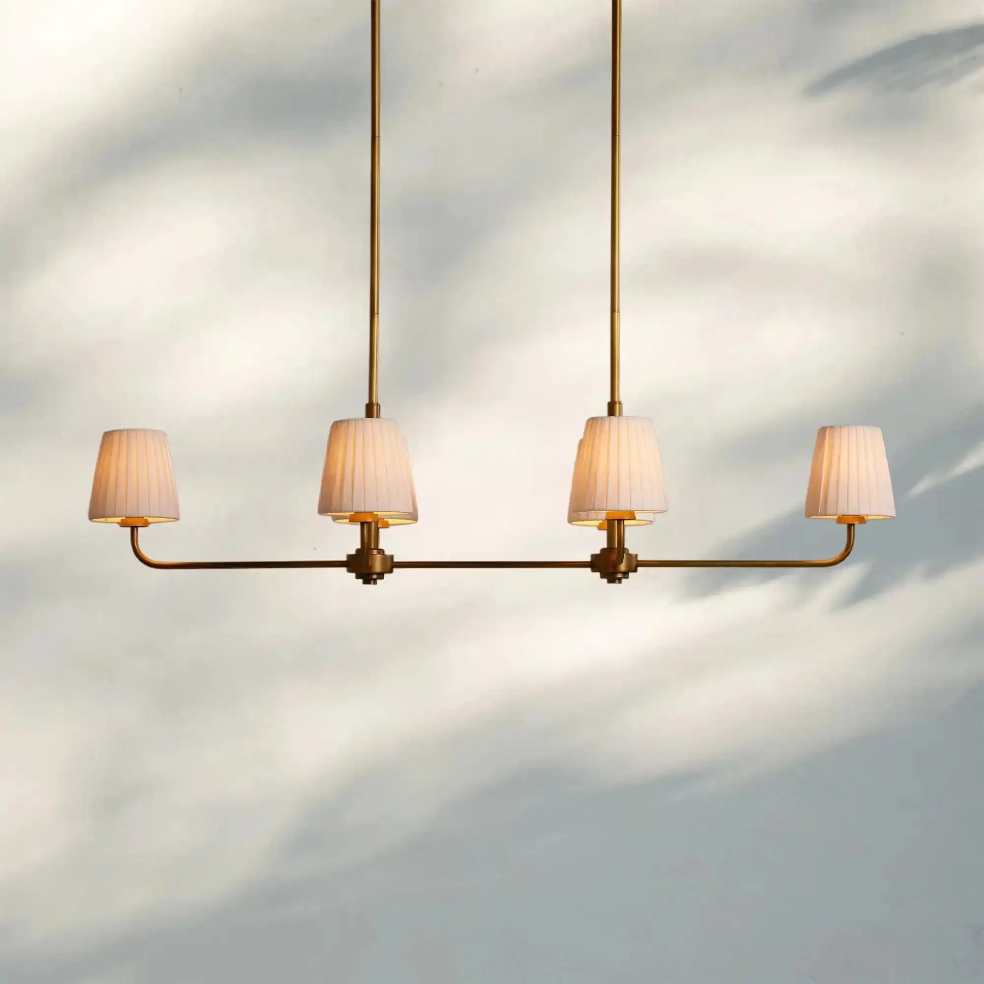 Adria Linear Chandelier in bronze - dining room lighting
