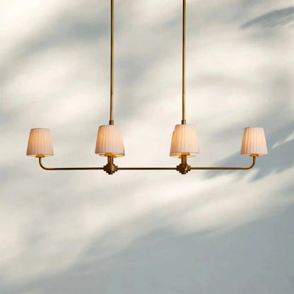 Ancelia Linear Chandelier in bronze - dining room lighting