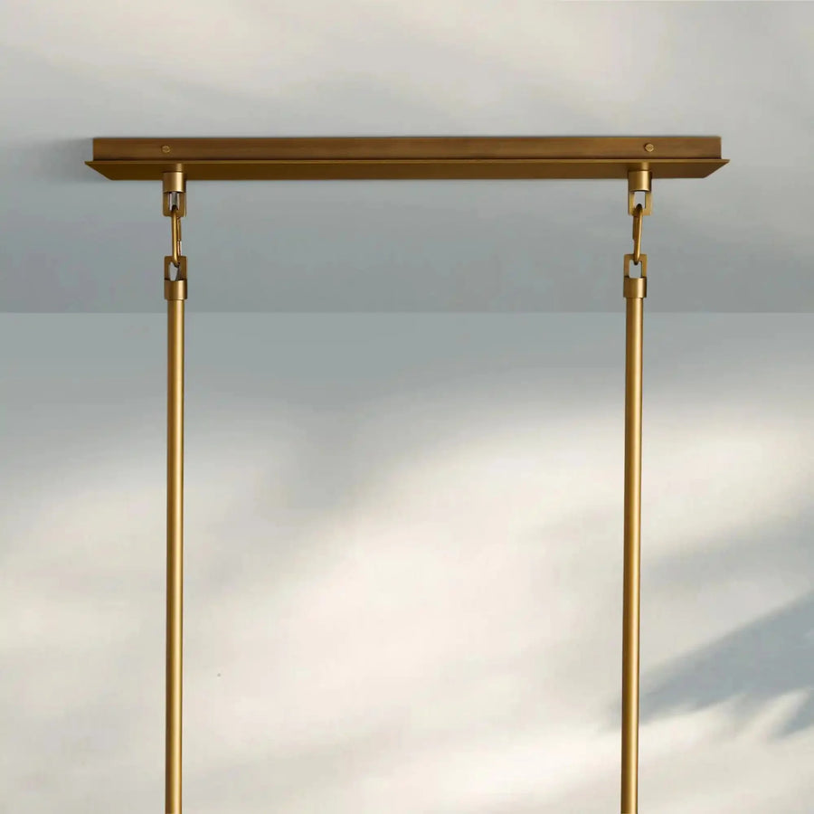 Ancelia Linear Chandelier in bronze by Blush Lighting