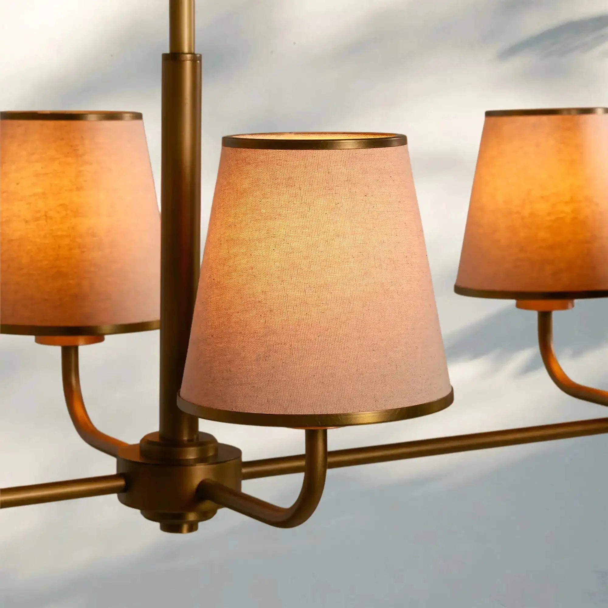 Adria Linear Chandelier in bronze - dining room lighting
