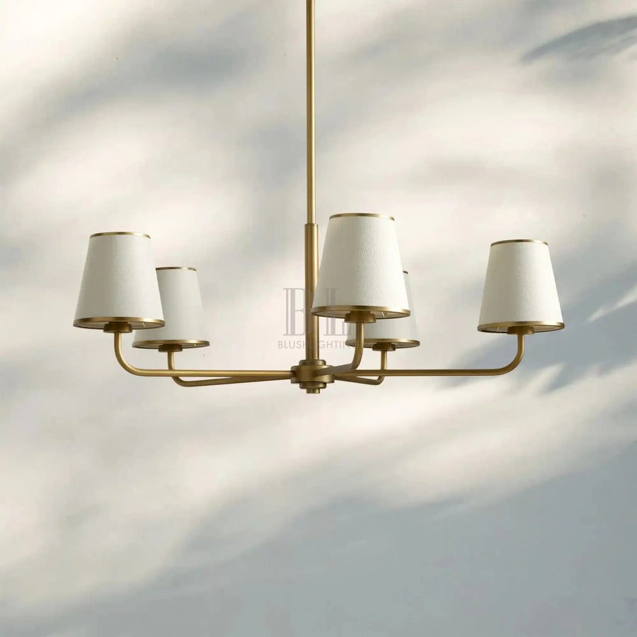 Ancelia Round Chandelier styled in a modern dining room