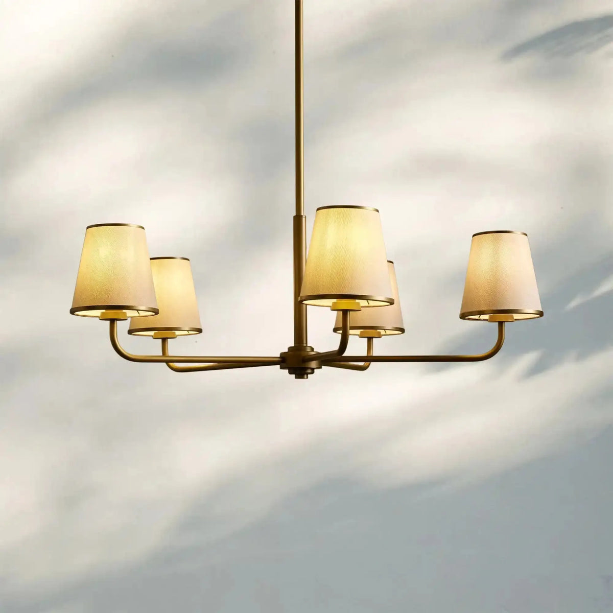 Ancelia Round Chandelier in bronze - dining room lighting