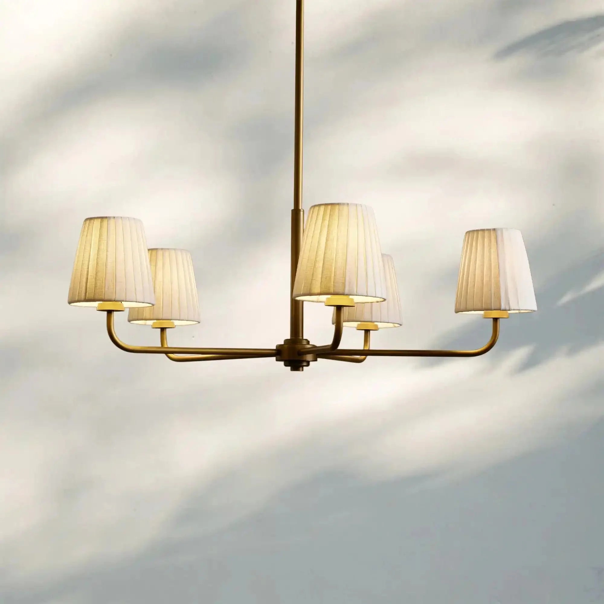 Adria Round Chandelier in bronze - dining room lighting