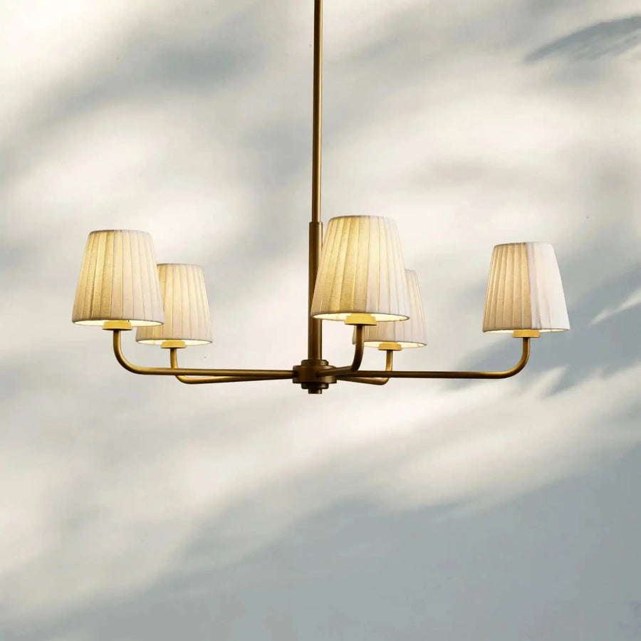 Ancelia Round Chandelier in bronze - dining room lighting