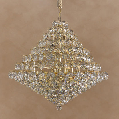 Aesthetic Luxury Conical Crystal Chandelier for Living/Dinning Room/Foyer/Hallway/Staircase