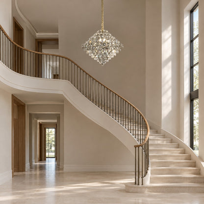 Aesthetic Luxury Conical Crystal Chandelier for Living/Dinning Room/Foyer/Hallway/Staircase