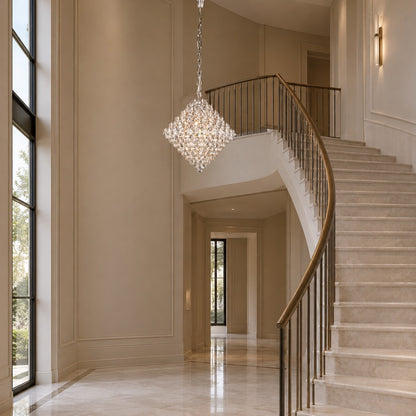 Aesthetic Luxury Conical Crystal Chandelier for Living/Dinning Room/Foyer/Hallway/Staircase