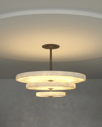 Ice Queen Alabaster Bronze & White LED Chandelier – Elegant 33‑Inch