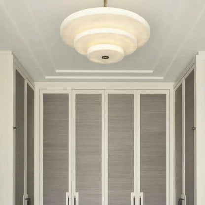 Ice Queen Alabaster Bronze & White LED Chandelier – Elegant 33‑Inch