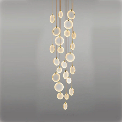 Alabaster Cuboid Dining Room Chandelier,Dining Room Chandelie-chandelier-Merlin Lamps-24-Lights 39"-merlinlamps