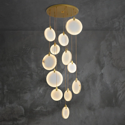 Alabaster Cuboid Dining Room Chandelier,Dining Room Chandelie-chandelier-Merlin Lamps-5-Lights 13"-merlinlamps